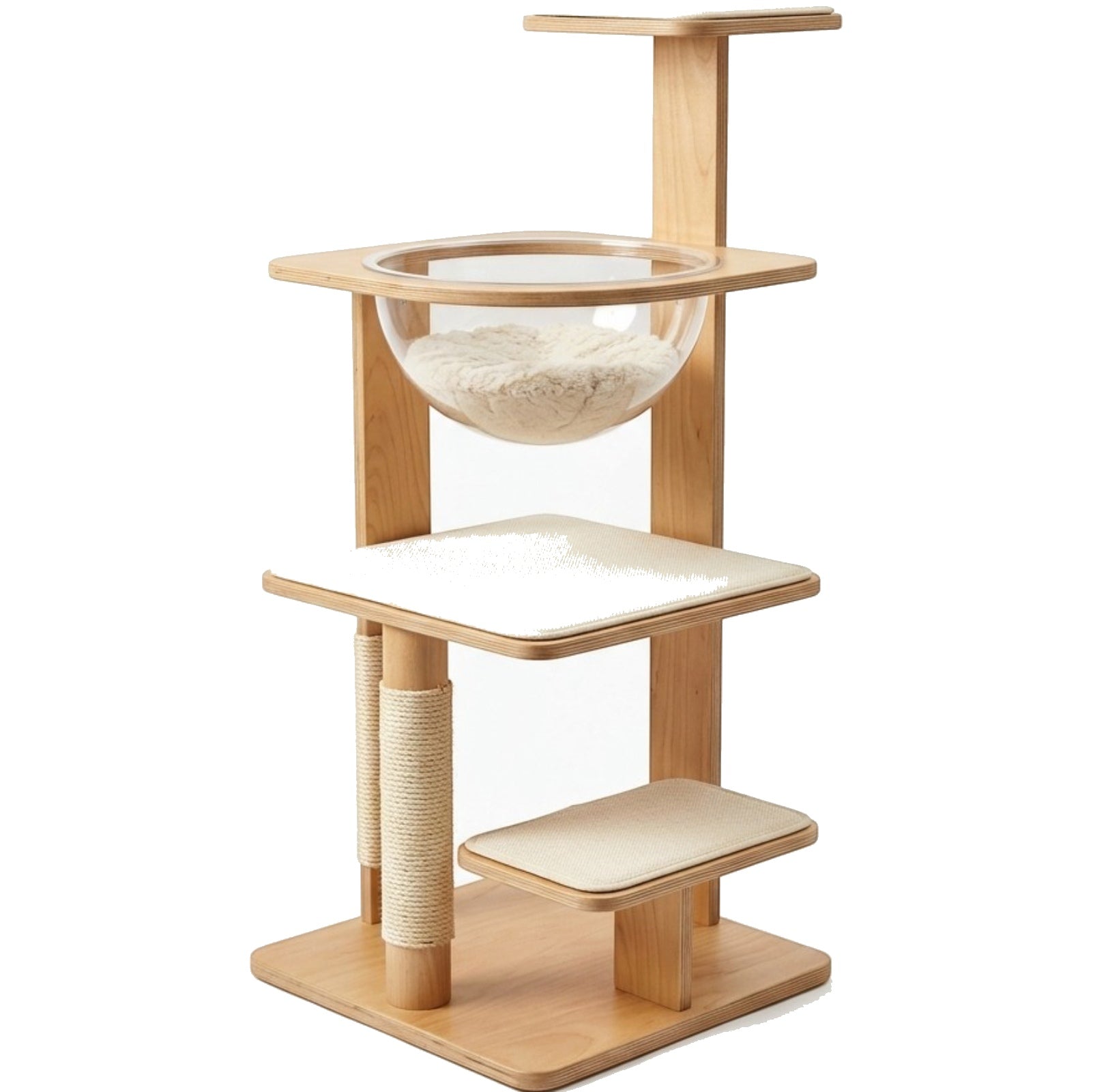 Hikrom Luxury Space Capsule Cat Tree with Clear Acrylic Nest
