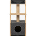 Hikrom Compact Cat Tree Condo with Enclosed Sleeping Cubby